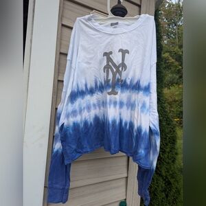 NWT Women's Mets Tailgate Tye Dye Long Sleeve Shirt Large
